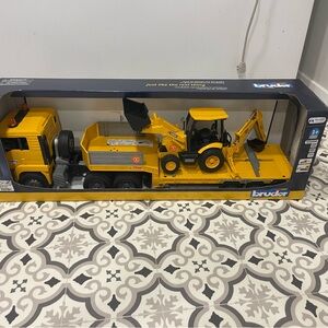 BRUDER Yellow and Black Construction Vehicle Toy Set